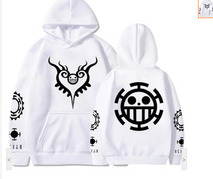One Piece Саурон аниме Свободная толстовка с капюшоном на флисовой подкладке с принтом Аниме Толстовка с капюшоном