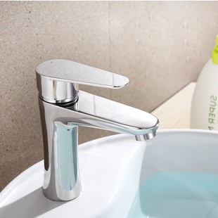 Factory direct 304 stainless steel basin faucet single hole hot and cold mixed water bathroom wash basin faucet