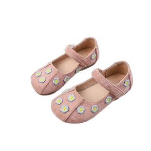 Girls Small Leather Shoes 2025 Spring New Children Princess Shoes Little Girl Flower Shallow Mouth Baby Soft Sole Single Shoes