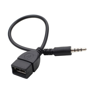 Автомобильный аудиоадаптер AUX на USB U-диск автомобильный MP3 3,5 мм Мужской интерфейс к USB-женскому OTG линии
