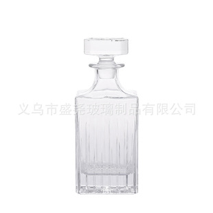 High-grade thickened bottom glass wine bottle xo whiskey red wine storage bottle European-style crystal transparent wine bottle with lid