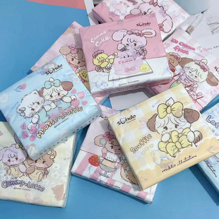 Printed tissue carrying bag girl printed tissue student portable small bag tissue facial tissue toilet paper napkin