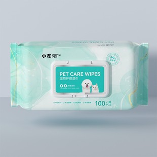 Pet Wipes 100 pieces cat and dog eye wash-free cleaning tear-free wet tissue extra thick cat and dog supplies