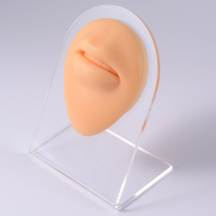 Silicone facial features model ear piercing practice jewelry display swing props mouth navel nose display supplies