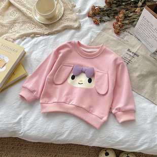 [in stock] Children's Sweatshirt 2024 Autumn New Korean Cartoon Tricolor Sweatshirt Children's Warm Jacket