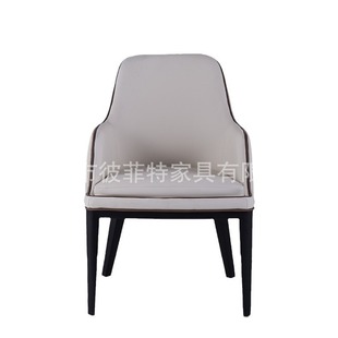 Foshan Light Luxury Simple Dining Chair Post-modern Single Living Room Dining Table Restaurant Furniture Hotel Sales Office Solid Wood Single Chair