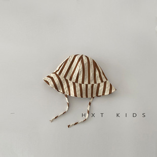 ins South Korea baby fisherman hat spring and autumn fresh sun-proof basin hat infant baby Western style sun-proof hat fashion
