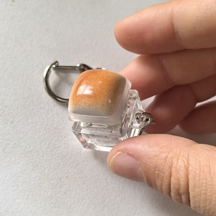 KADA Original Caramel Bread Key Decompression Toy School Bag Pendant Office Finger Small Toy