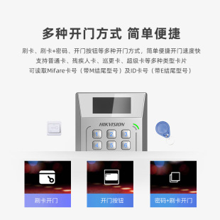 Hikvision Community Electronic Access Control System suit Card Swipe All-in-One IC Glass Door Code Lock 801E802M