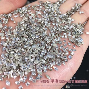 5A Mini Colorful Coated Transparent Zircon Nail Art Jewelry Ice Transparent Super Flash Flats Bottom Zircon Diamond Mixed Colorful Nail Decoration