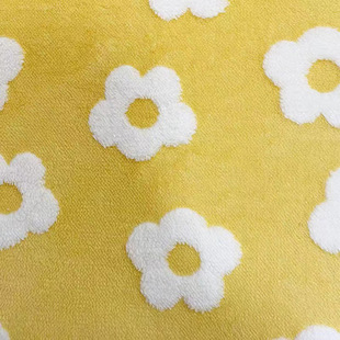 Factory Direct Supply Shu Cotton Velvet Jacquard Sunflower Clothing Pillow Home Textile Toy Bag Plush Fabric