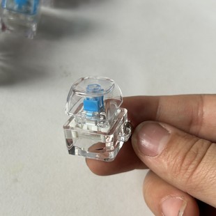 Small square sugar transparent shell key cap mechanical keyboard shaft tester decompression LOGO-free printing shaft tester key chain pendant