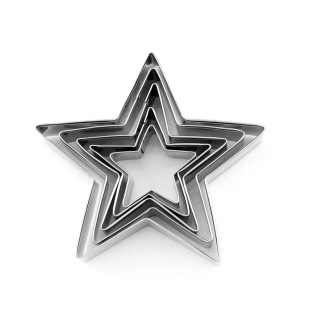 430 stainless steel biscuit mould five-pointed star biscuit mould baking tools Sugar mould mousse Circle star biscuit mould