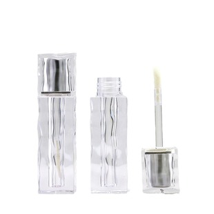 3ml Lip Gloss Tube Square Wavy Transparent Lip Glaze Tube Wholesale Lipstick Tube Air Tube Makeup Factory Printable LOGO