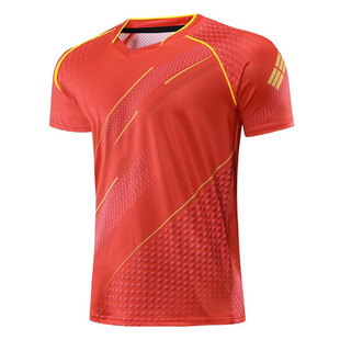 New Men's and Women's Badminton Suit Children's Short Sleeve Training Competition Sports Top Shorts Personalized Printed