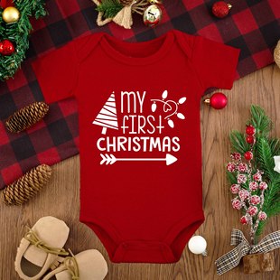 Merry Christmas Baby Bodysuit Новорожденный Рождественский костюм