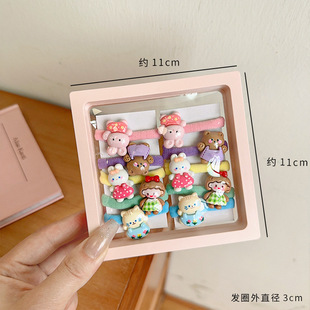 Children's Rubber Band 10-piece set does not hurt the hair cute girl baby hair rope high elastic durable head rope