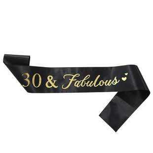 European and American Digital Birthday Ribbon Shoulder Strap 18 fabulous Etiquette Belt Belt 21 30 40 50 60 70