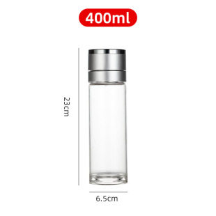 Single-layer one-button open cover men's business glass cup high-grade high-temperature portable driver tea separation quick open cup