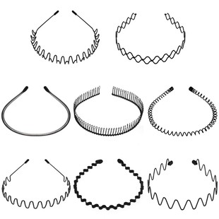 Cross-border exclusive for wholesale Tide men's headband invisible sports Korean version of big back headband wave hairpin head jewelry set