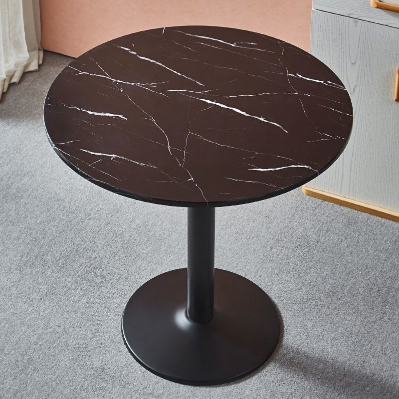 Simple Modern Wrought Iron Side Table for Small Apartments, Cream-Style Living Room, Round Creative Coffee Table, Sofa White Side Table