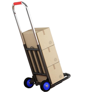 Hand cart folding portable luggage cart shopping cart shopping cart pull truck load king small pull cart small push