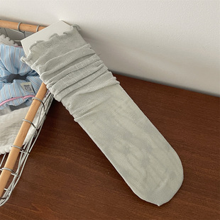 IOULOR spring and summer ballet socks thin sweet girl breathable mesh pile socks Japanese lace socks
