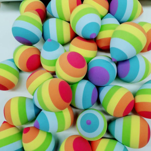 New factory direct sales non-latex polyurethane colorful three-color two-color rainbow water drop makeup egg beauty egg