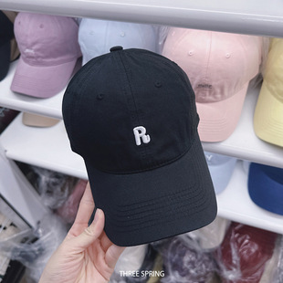 Wholesale South Korea 2025 new Korean style ins embroidered soft top baseball cap big head circumference sunshade cap