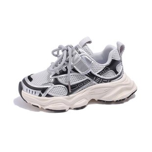 Girls' sneaker Spring New 2025 Children's Torre Shoes Mesh Mat Large Children's Running Shoes Boys' Breathable Casual Shoes
