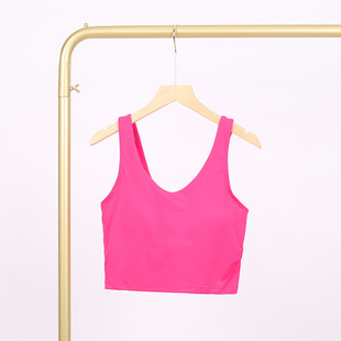 Lulu Same as Original Standard AlignTank Deep U Sports Vest Naked Bra Beautiful Back Shock-proof Push-up Yoga Top
