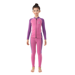 Children's swimsuit thickened warm suit one-piece long-sleeved trousers autumn and winter diving suit swimsuit waterproof swimsuit