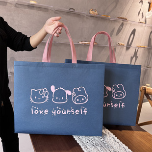 Advanced New Clothing Store Handbag Non-woven Bag Printable Logo Children's Clothing Men's and Women's Children's Clothing Shopping Bag