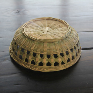 Bamboo High, Flat Feet Fruit Fancy Basket Bamboo Basket Fruit Basket Hollow Basket Bamboo Crafts Bamboo Basket