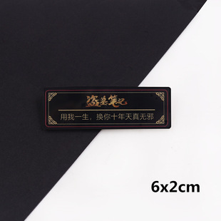 Tomb robbing notes bottle evil surrounding sayings 20th Anniversary black gold badge acrylic famous tie accessories brooch