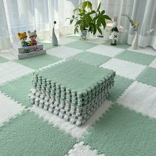 7GWO Plush Carpet Bedroom Full Shop Patchwork Floor Mat ins Style Room Bedside Carpet Square Living Room Bay Window Floor Mat