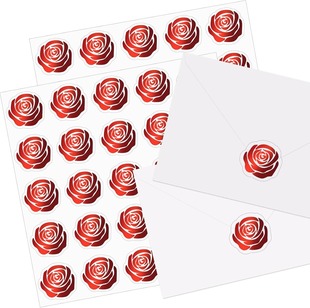 Cartoon rose pattern sticker label office stationery decorative label sealing sticker