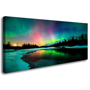 Amazon Aurora Landscape Restaurant Painting S01950 Wall Art Canvas Painting Core Spray Painting Living Room Decorative Painting