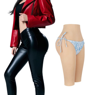 Source Factory Cross-border Supply Silicone Five-point False Yin Pants False Niang Crosswear Pluggable Underpants Male False Yin Male Female