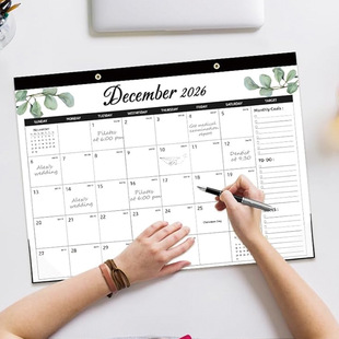 Cross-Border Wall Calendar Desktop Calendar 2025 Amazon English Pattern Holiday Calendar Desk Calendar Overseas Cross-Border Calendar