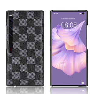 Для Huawei Mate Xs2 Чехол для мобильного телефона Mate Xs 2 защитный чехол квадратный Клетчатый Кожаный чехол XS2 поколение моды
