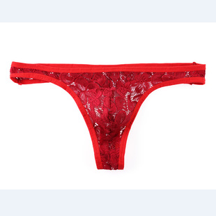 New Men's Gauze Lace Printed thong Fashion Breathable Sexy Trend Personality Sexy Dadong Underwear