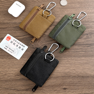 Lanyard Small Card Holder 2025 New Tactical Mini Coin Purse Outdoor Sports Headphone Cosmetics Bag Coin Bank Bag