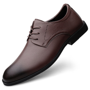 2024 autumn new leather shoes men's business casual shoes British shoes formal wear men's shoes plus size cross-border Amazon