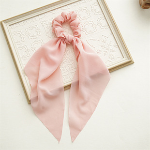 Three-State summer silk scarf floral small fresh hair band ins Wind large intestine hair ring wholesale women's head rope bow ribbon