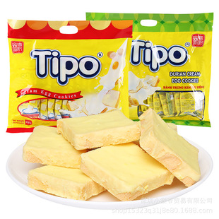 Vietnam Imported Tipo Milk Durian Flavored Breadsticks 270g Bag Egg Milk Bread Biscuits Casual Snacks