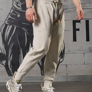 Spring and Autumn New Casual Sports Sweatpants Men's Loose Leg Trousers Stereo Stitching Fitness Running Training Pants