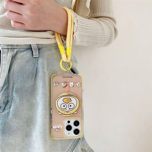 Cute Cartoon Duck Liu Magnetic Acrylic Apple 15/16Pro Max Phone Case iPhone13/15pro