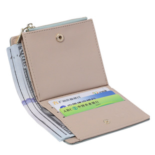 2023 Cross-border New Warm Flower Women's Wallet Short Girl's Card Holder PU Zipper Coin Purse Student's Wallet