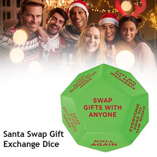 Creative Personality Santa Swap Gift Exchange Dice Santa Polygon Swap Dice
